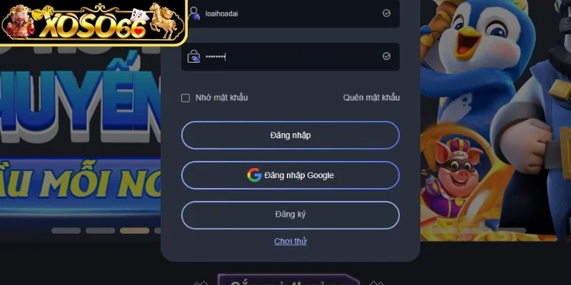 Nhập các thông tin cụ thể